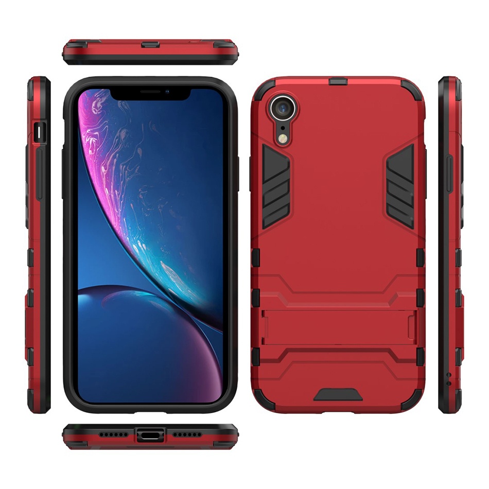 Slim Armour Tough Shockproof Case for Apple iPhone XR (Red)